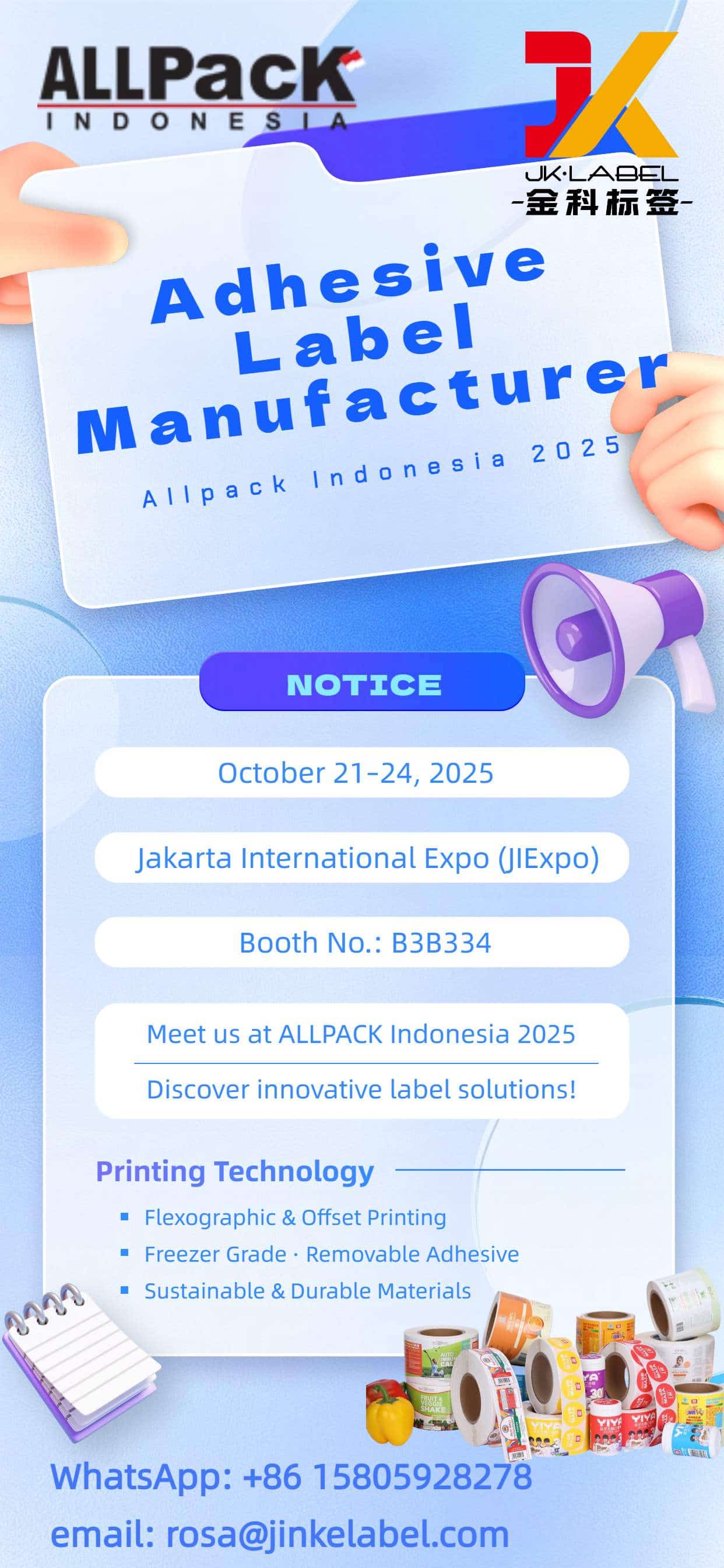 ¡Estamos listos para Allpack Indonesia 2025! ¡Nos vemos mañana en Yakarta!